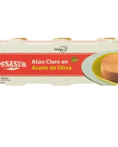 PESASUR ATUN CLARO 3x 80G Tins