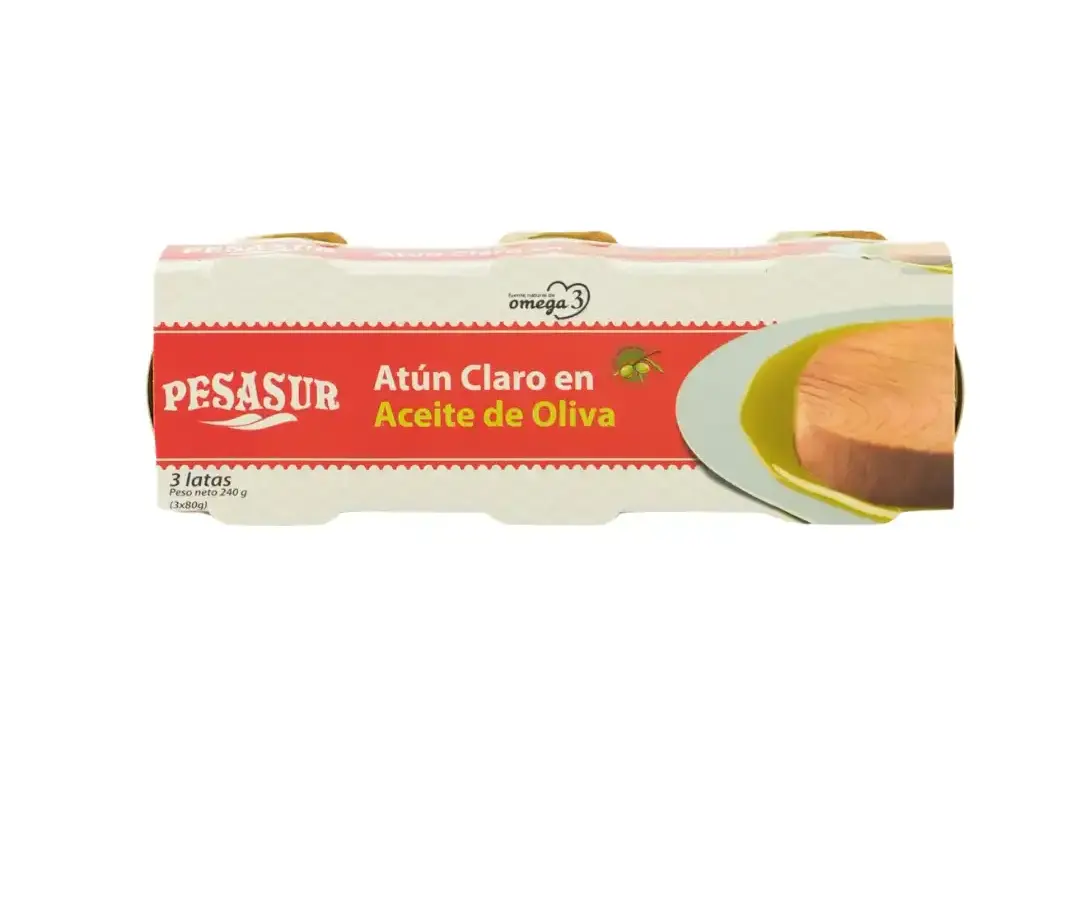 PESASUR ATUN CLARO 3x 80G Tins