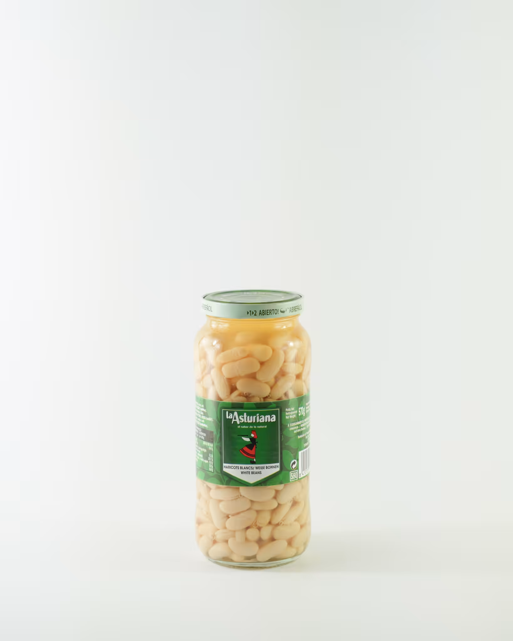 La Asturiana Alubias Blancas (White Beans) 570g Jar